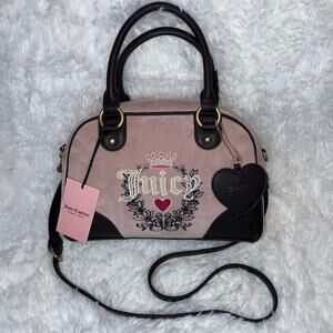 Juicy Couture Heritage Bowler Bag Dusty Blush & Chocolate